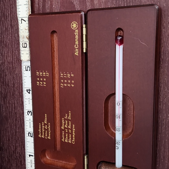 Vintage Air Canada Thermometre a Vin, wine, champagne thermometer in case. - Picture 7 of 10
